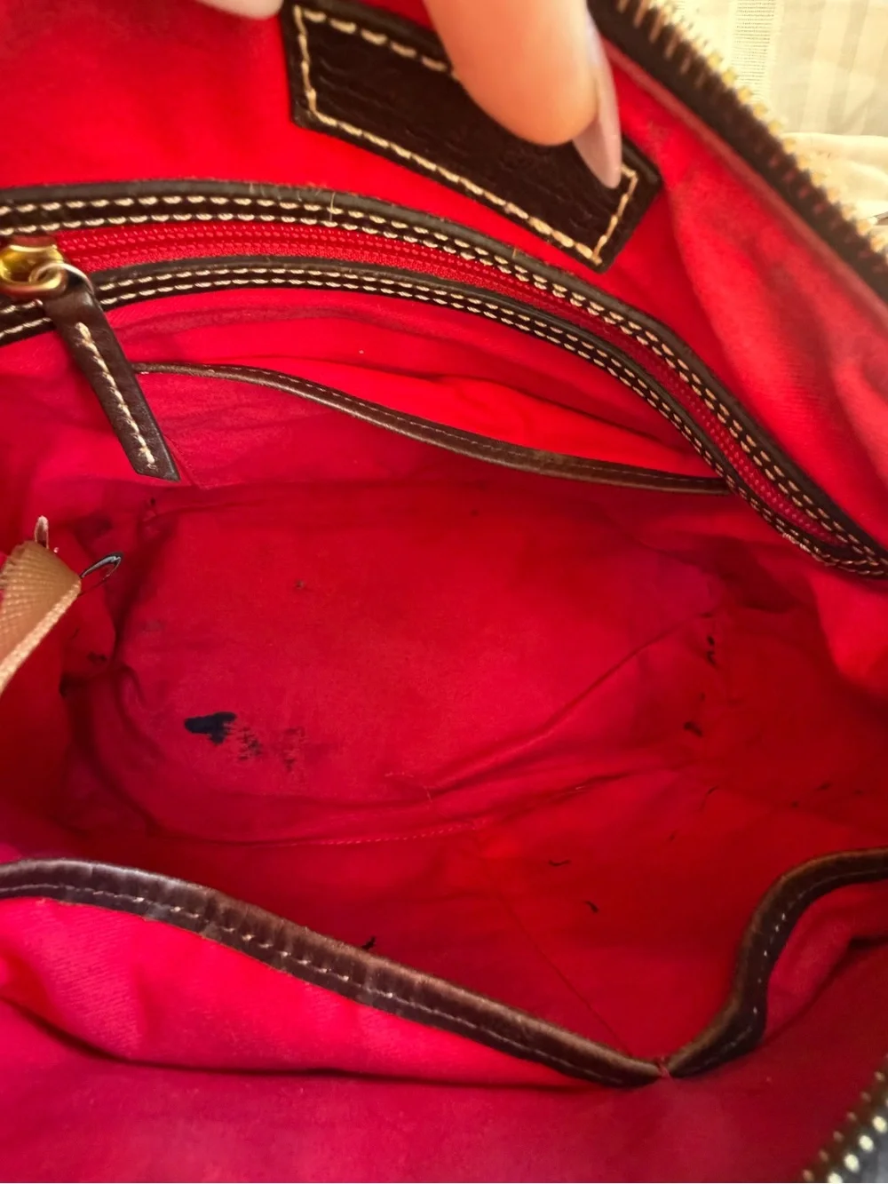 Dooney & Bourke plum ostrich